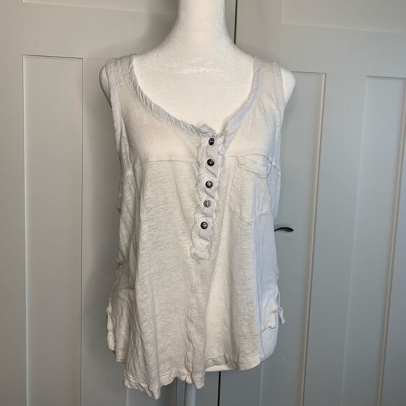 Free People Tops - Free People White Tank Top Size XS